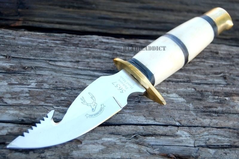 Faca Caçador Cabo Osso Hunter Knife Hand Made Bc5657 Linda 