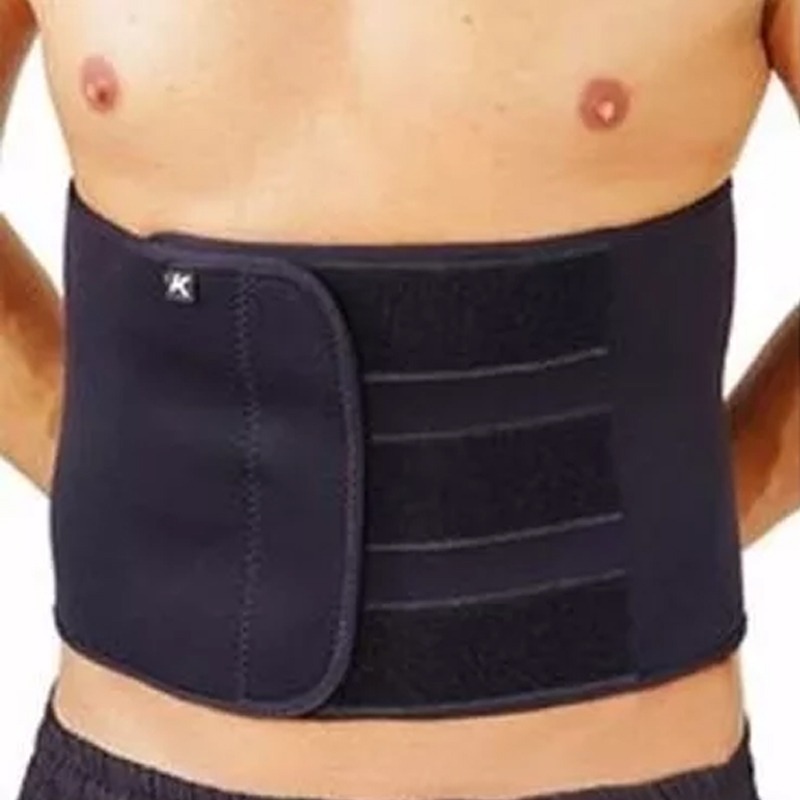 Faixa Abdominal Masculina Pós Cirúrgica Faixa Abdominal Cinta Lombar Neoprene Unissex Preta Esporte - R$ 69,90