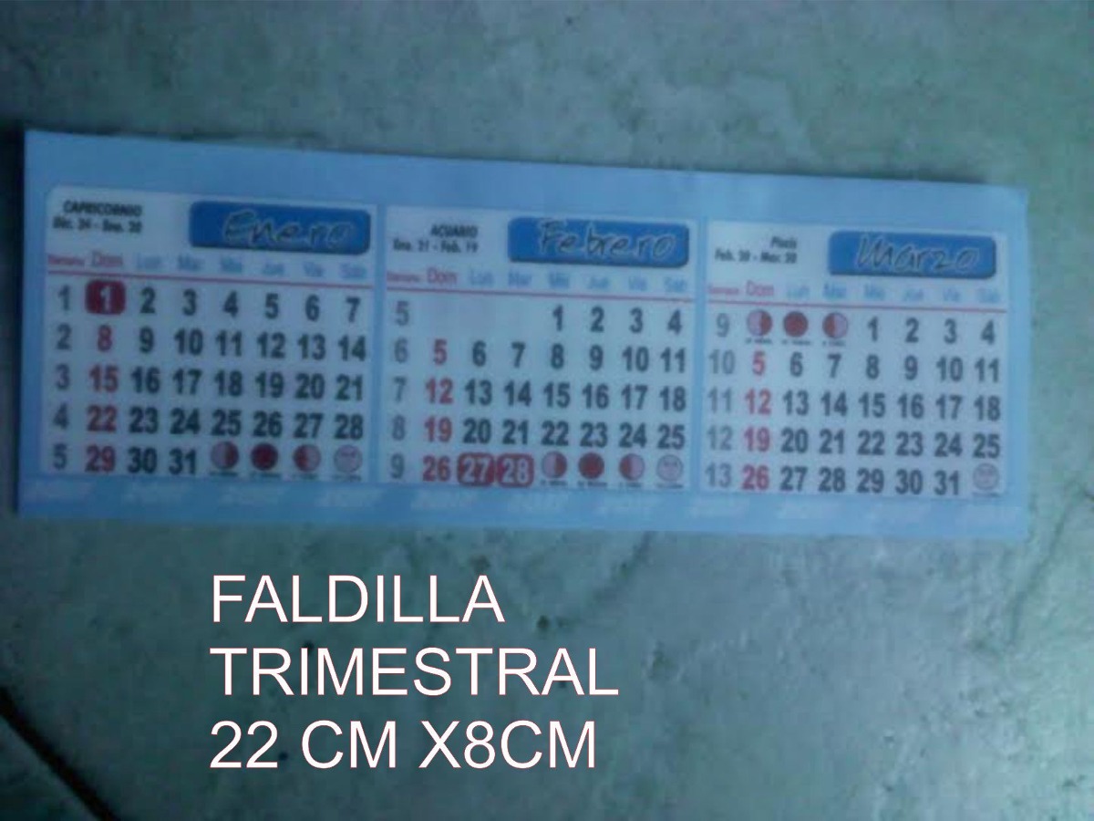 faldilla calendario almanaque 2017 material pop boligrafos bs 0