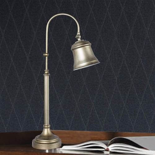 Antique Gold Fangio Lighting 1429AG Traditional Metal Task Lamp with Matching Metal Shade 25-Inch