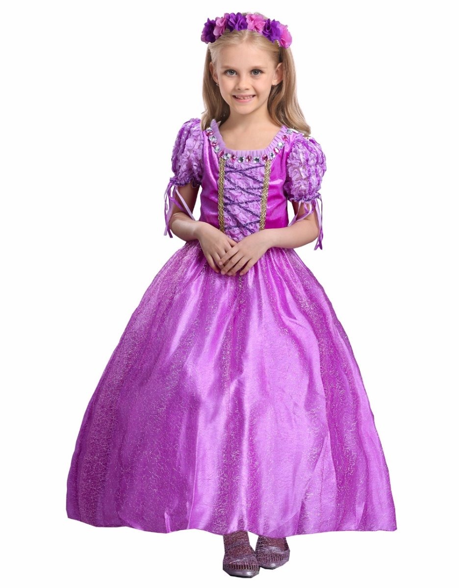fantasia princesa rapunzel enrolados luxo frete grátis r 120 00