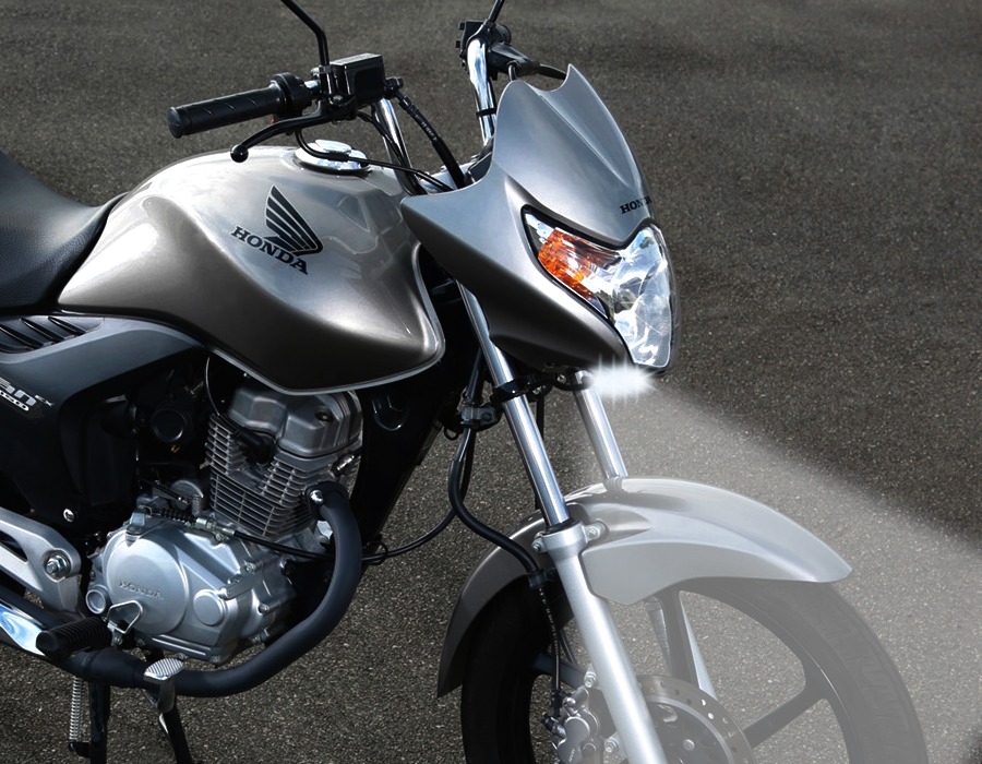 Farol Auxiliar Led 15w Drl Moto  Honda  Cg150 Titan Mix 