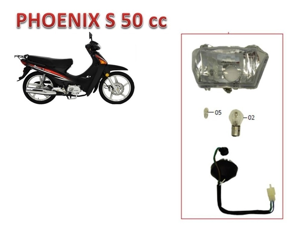 Farol Completo Com Lampada Da Phoenix S Wuyang Shineray R 190 Farol Completo Com Lampada Da Phoenix S