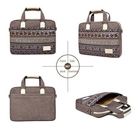 Bolsa de lona Port/átil de 13,3 pulgadas con correa para el hombro funda para laptop para 13,3 pulgadas MacBook Air//Pro Retina//Surface Book//Chromebook//Tablet - azul Feisman 13