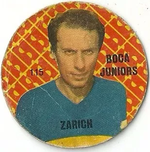figurita redonda album sport 1967 - zarich boca jrs