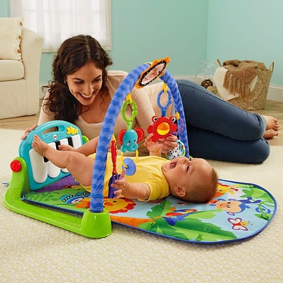 Fisher Price - Gimnasio Piano Pataditas Musicales Celeste - S/ 289,00 en Mercado Libre