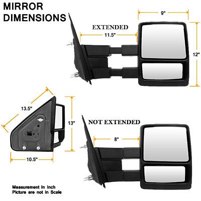 FIT 8L3Z17683DB MIRROR MANUAL LEFT FOR 2004 2005 2006 2007 2008 FORD F-150