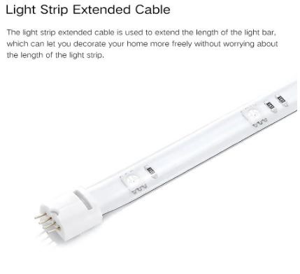 Fita Led Extensor 1mt Xiaomi Yeelight Inteligente Wifi Rgb R 99 Fita Led Extensor 1mt Xiaomi Yeelight