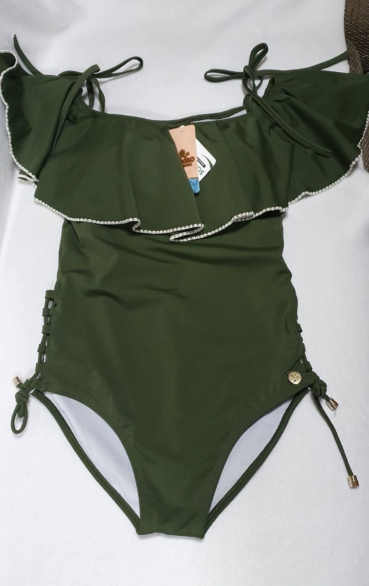 trajes de baño color verde militar