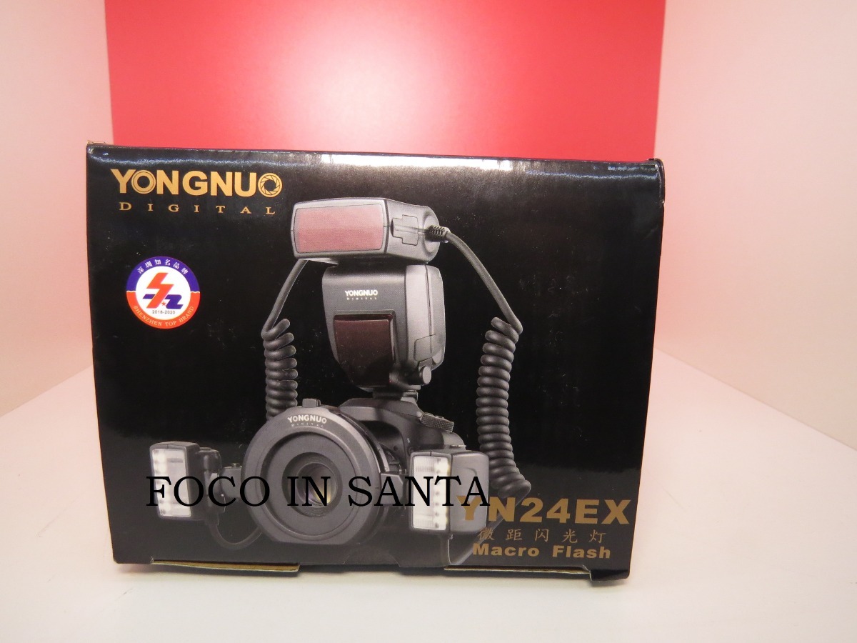 Exponer Plantación resistencia Flash E Led Macro Yongnuo Yn24 Ex Para Canon - Foco In Santa - R ...