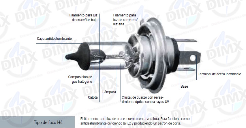 Foco Hella H4-100 - $ 92.00 en Mercado Libre halogen headlight wiring diagram jeep 