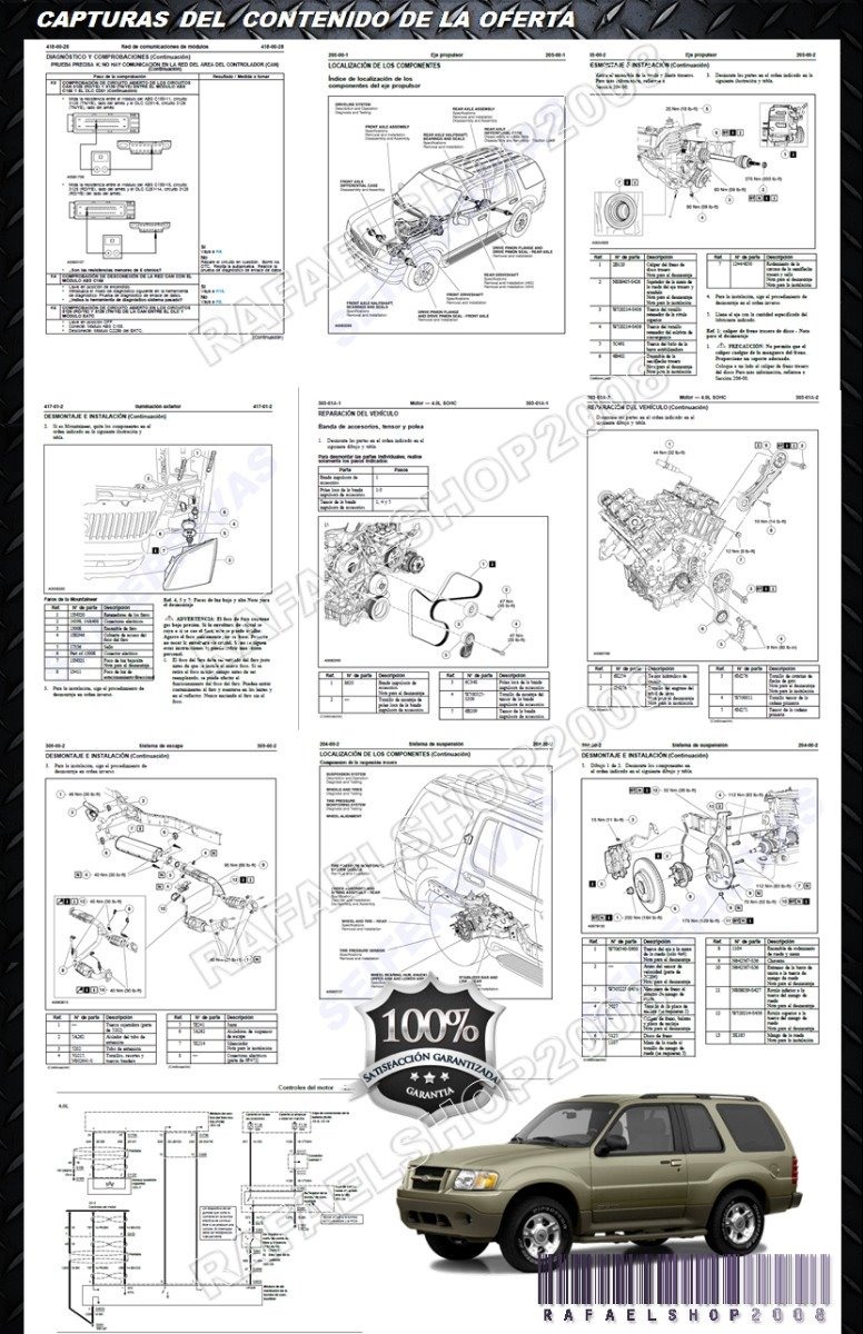 Ford Explorer 2002 2005 Manual De Taller Y Diagramas