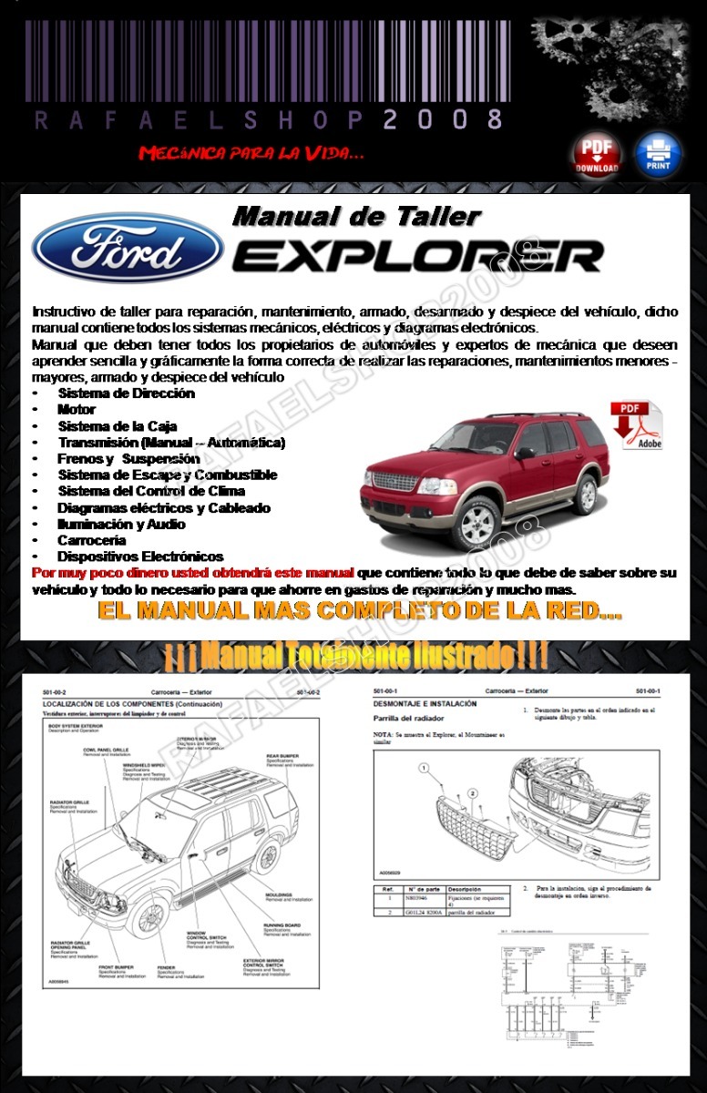 ford explorer 2003 manual de taller y diagramas español. Cargando zoom.