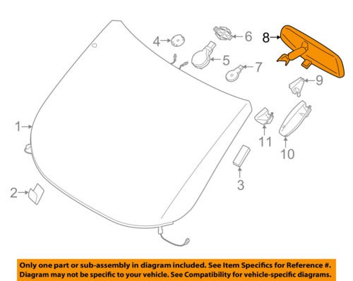 FORD OEM Inside-Rearview Rear View Mirror 6U5Z17700B