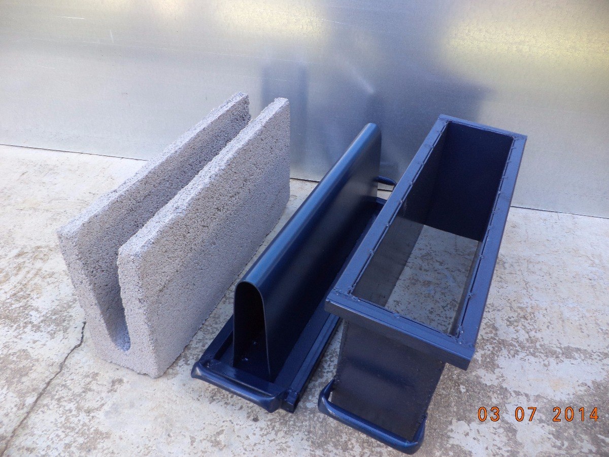 Forma Manual Bloco Canaleta 10 09x19x39cm Cimento Concreto R