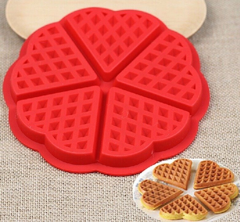 Forma Molde Para Waffles Em Silicone Nao Precisa Untar Mod 1 R