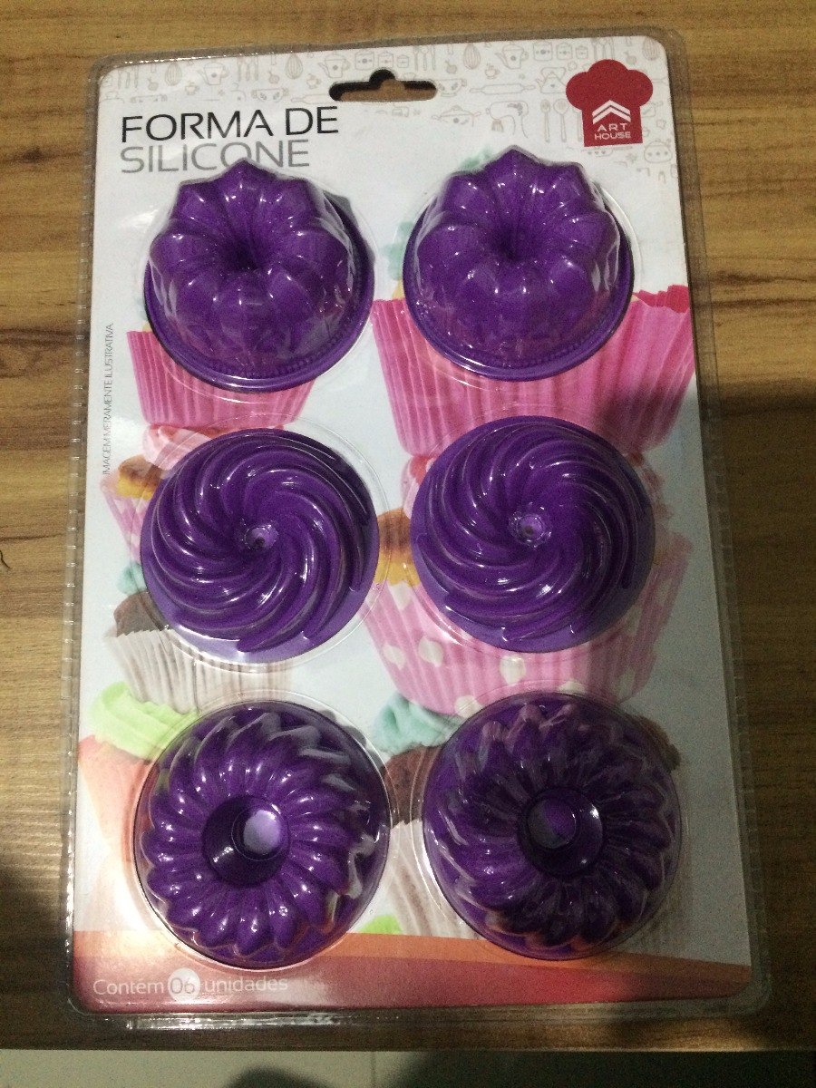 Formas De Silicone Mini Pudim Cupcake Bolo Torta 6 5cm R 10 49