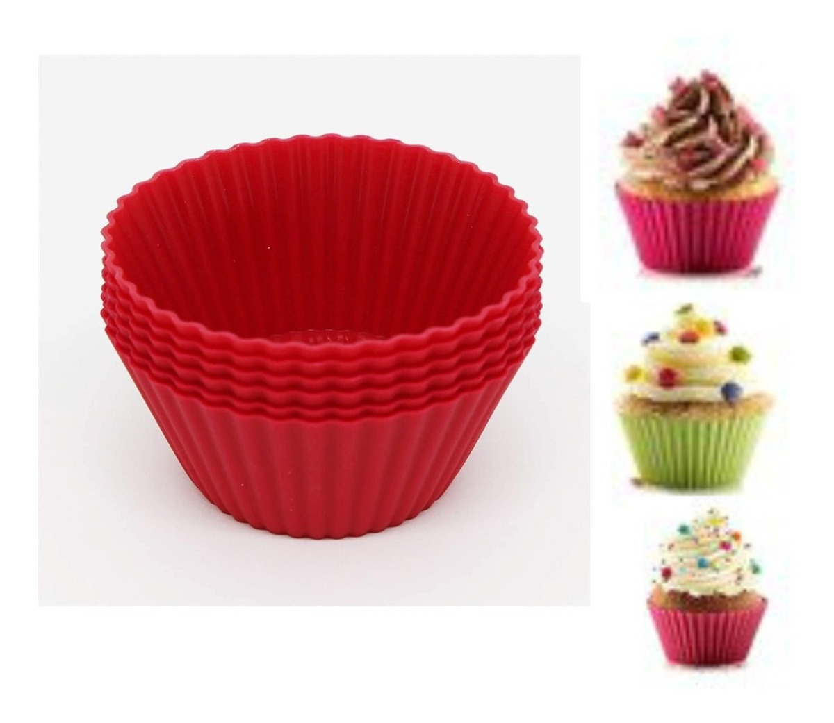 Forminha Para Mini Cupcake Muffin 12 Formas De Silicone R 25