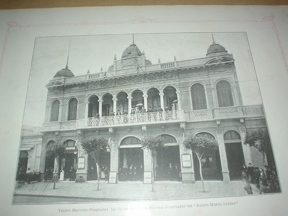 Foto Antigua Teatro Marconi Recorte Pagina Libro - $ 120,00 en Mercado Libre