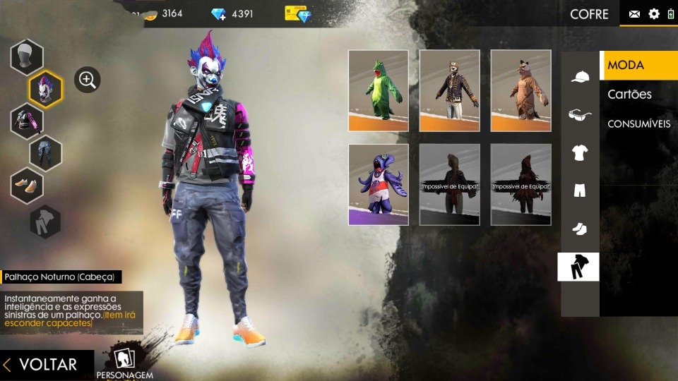 Free Fire Joker + Dino - R$ 350,00 em Mercado Livre