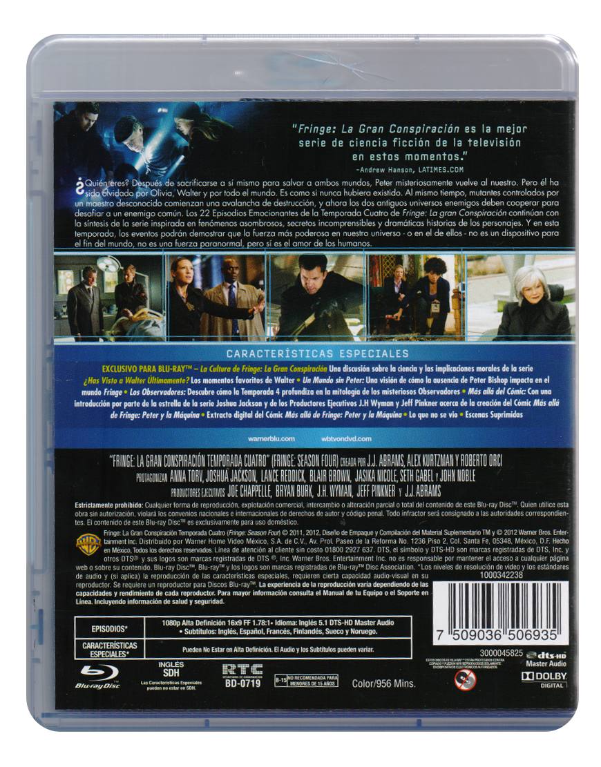 Fringe Cuarta Temporada 4 Cuatro Blu-ray - $ 339.00 en Mercado Libre Fringe Cuarta Temporada 4 Cuatro Blu-ray - $ 339.00 en Mercado Libre