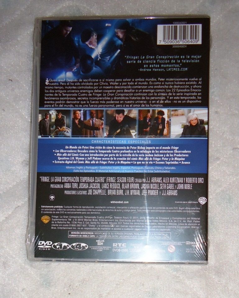 Fringe Cuarta Temporada 4 Cuatro Dvd - $ 449.00 en Mercado Libre Fringe Cuarta Temporada 4 Cuatro Dvd - $ 449.00 en Mercado Libre