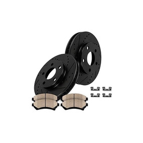 CERAMIC Pads Platinum Hart *DRILLED /& SLOTTED* Brake Rotors 2634 FRONT KIT