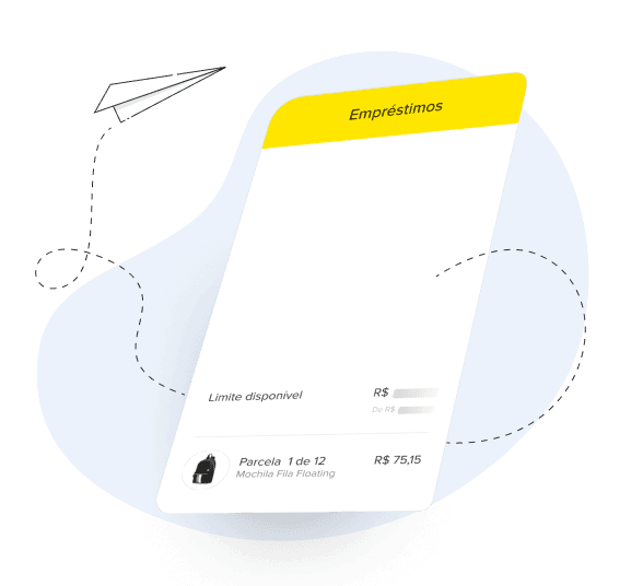 Ilustração da seção Empréstimos no app do Mercado Livre