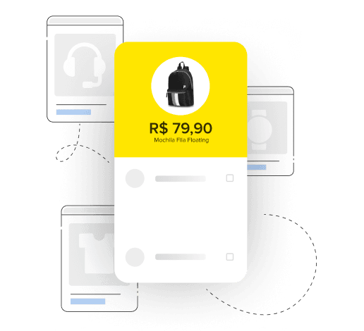 Ilustração de compra parcelada sem cartão com a Linha de Crédito Mercado Pago