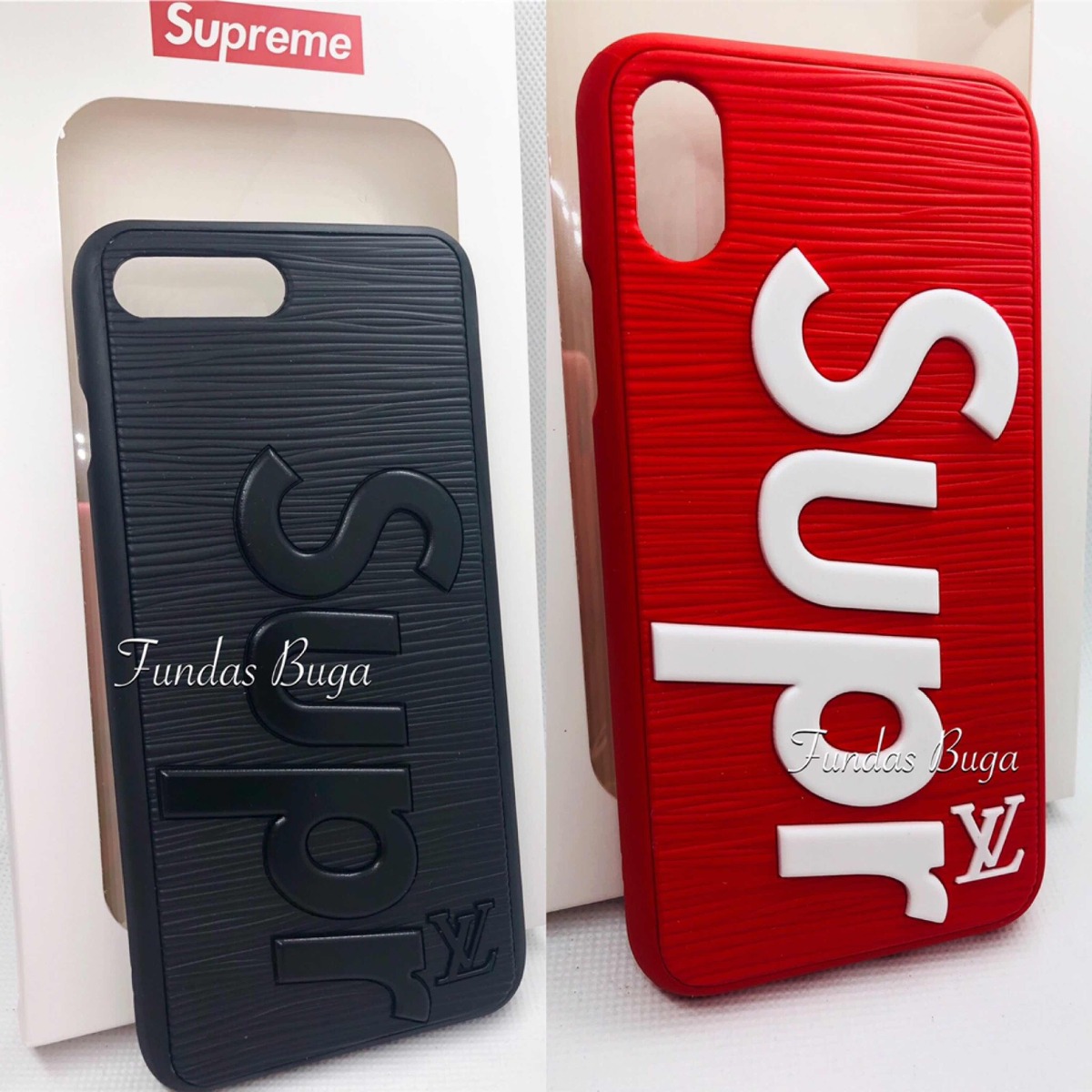Funda Lv Louis iPhone 6 7 8 X Xr Xsmax Plus Vuitton Supreme - $ 549.00 en Mercado Libre