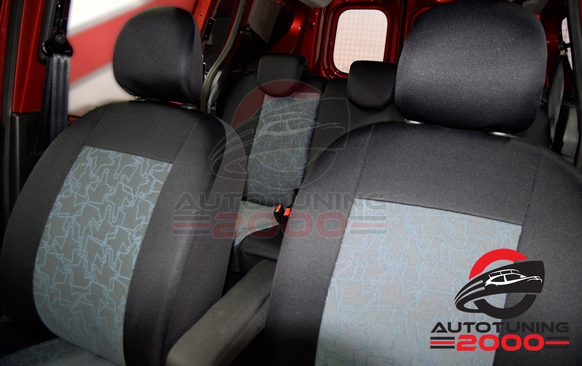 2+1 cubiertas de asiento de tela gris Premium Juego Para Peugeot Partner Citroen Berlingo Van
