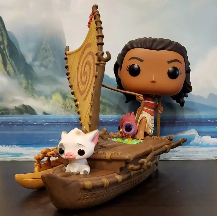 moana and pua on boat funko