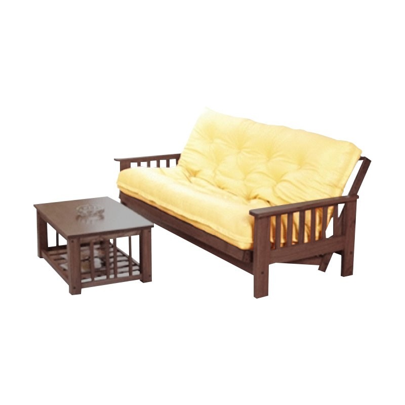 Futon confort pergamino muebles color wengue con colchon 9.999 ...