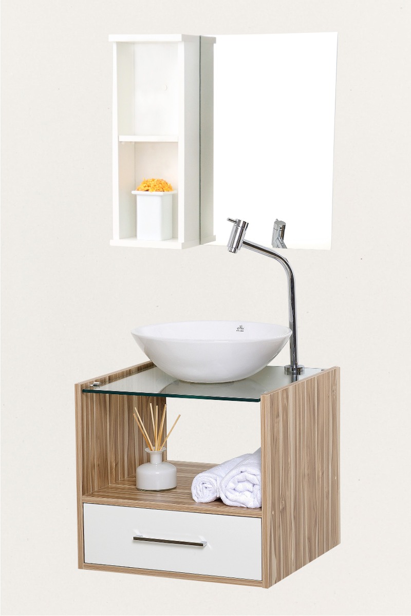 Gabinete Banheiro 50x45cm Com Cuba Em Louça E Espelho R$ 599,99 em Mercado -> Gabinete Para Banheiro Branco Com Cuba Gabinete Banheiro 50x45cm Com Cuba Em Louça E Espelho R$ 599,99 em Mercado -> Gabinete Para Banheiro Branco Com Cuba