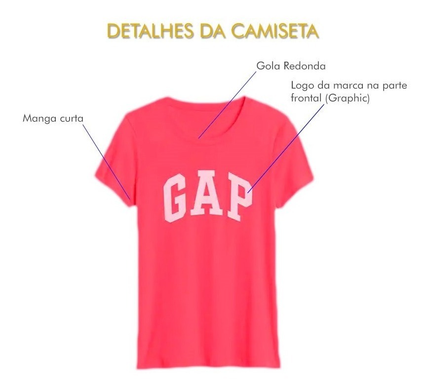 camiseta feminina gap