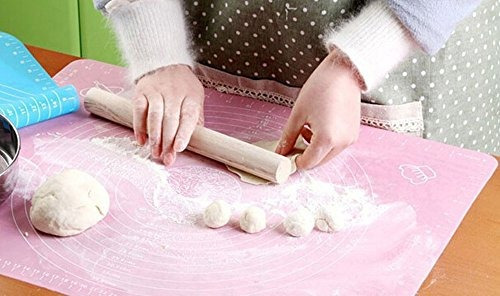 Pink 1 GCA Large baking silicone pad skid High temperature resistant,Pastry Fondant Silicone Work Rolling Baking Mat with Measurements COMIN18JU055013