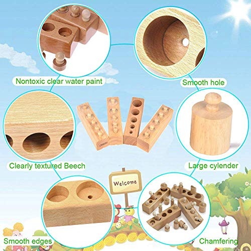 Montessori Buildin De Madera Juguetes Gediao Cilindro Socket 9DIHE2
