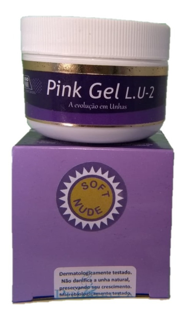 Gel Pink Lu2 Nude Soft 33g Piubella-unha Frete Grátis - R 