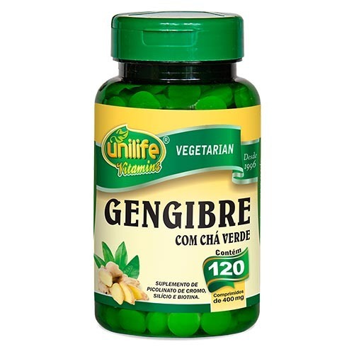 Gengibre Com Chá Verde 360 Cápsulas 400 Mg Kit C/ 3 Potes - R$ 52 ...