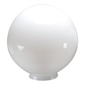 Globo De Vidro Esfera Leitoso Branco 9x14cm - 1 Unid.