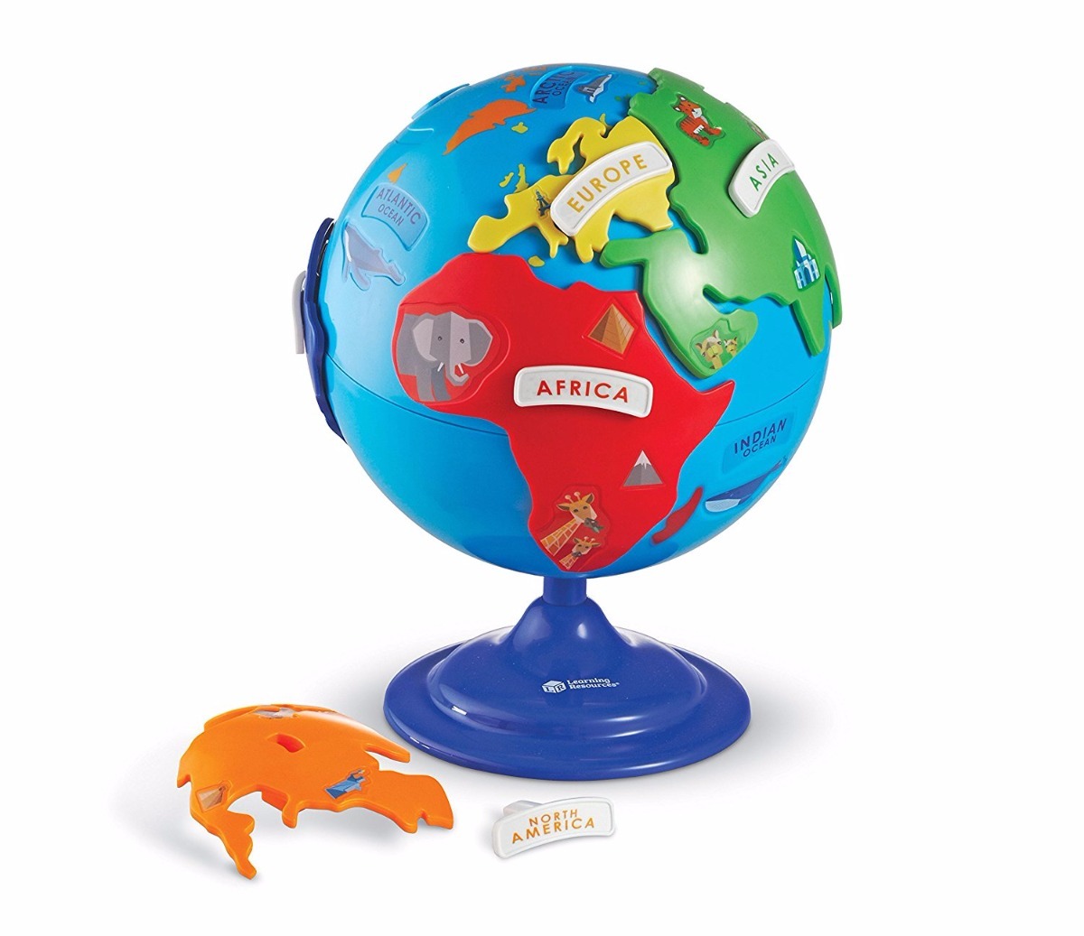 globo terraqueo rompecabezas 14 piezas learning resources