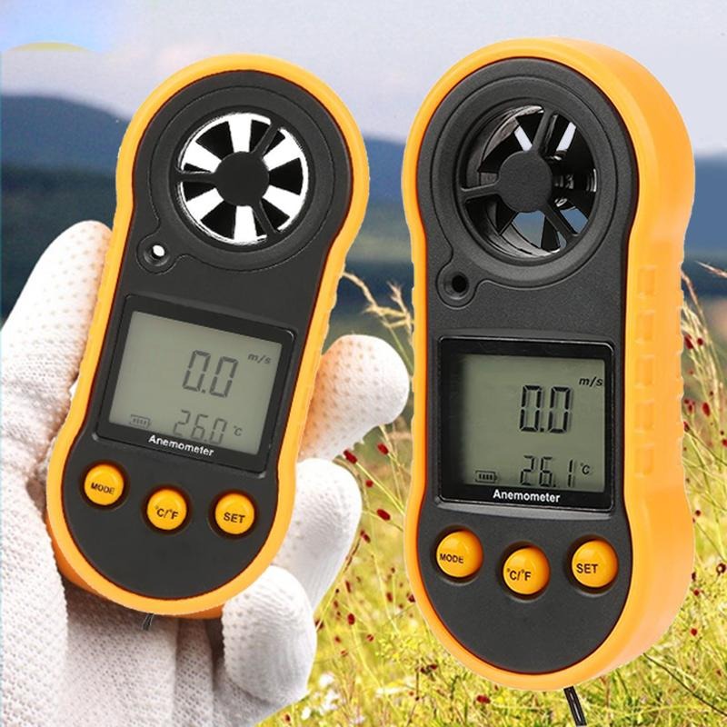 autom/óvil oficina etc. Anem/ómetro Gm818 Lcd Anem/ómetro digital Medidor de velocidad del viento de mano Medidor de velocidad del aire Medidor de velocidad del aire en el hogar