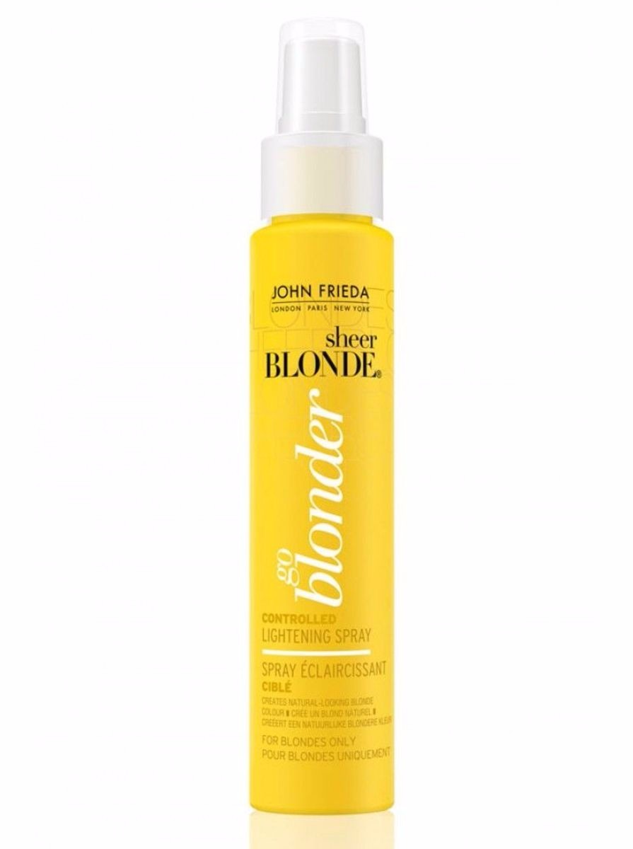 Blonde спрей. На волосах осветляющий спрей Sheer blonde go blonder John Frieda. John Frieda осветляющий спрей для волос Sheer blonde go blonder Controlled Lightening Spray 100 мл.