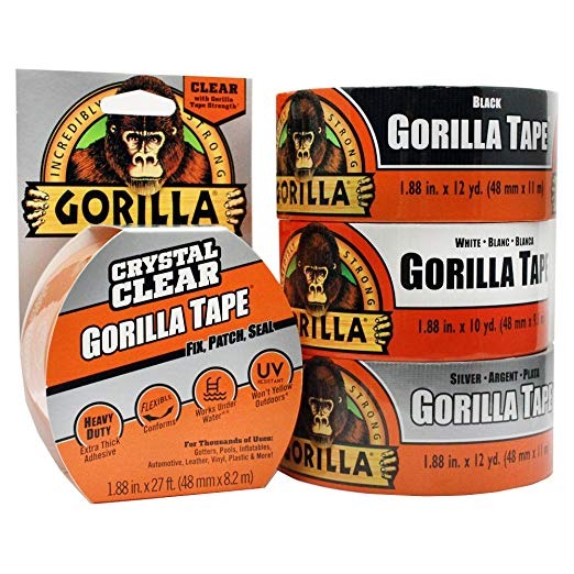 Cinta de reparación de cinta Gorilla Claro Negro Blanco Camo
