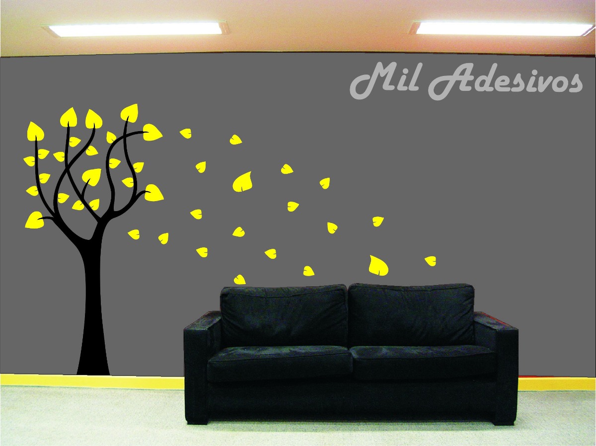 Grande Adesivo Decorativo De ParedeÁrvore Com Folhas Artesanato Girassol Mdf ~ Grande Adesivo Decorativo De ParedeÁrvore Com Folhas