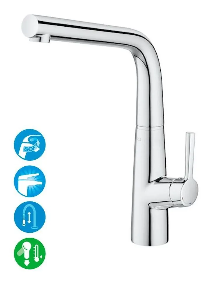 Filhos Srl Griferia Monocomando Cocina Roca Syra Pico Recto 64 008 11