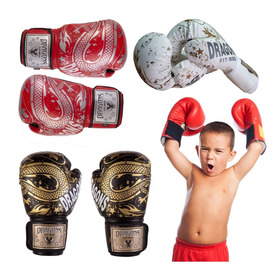 Guante Boxeo Niño Infantil Kick Thai Dragons Premium Mma Box