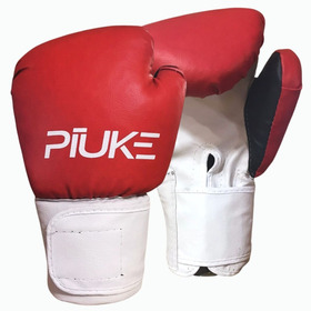 Guante De Boxeo Kick Boxing 8 10 12 14 Oz Box Negro Rojo 