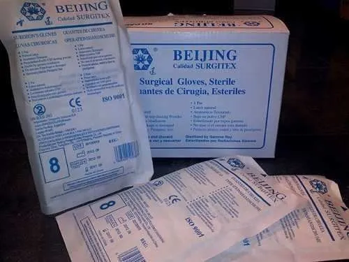 Guantes Cirugía Estériles Caja 50 Pares Talle 75 8 85 60000