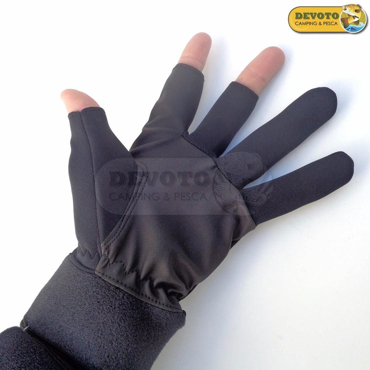 ajustables, sin 3 dedos Guantes para pescar